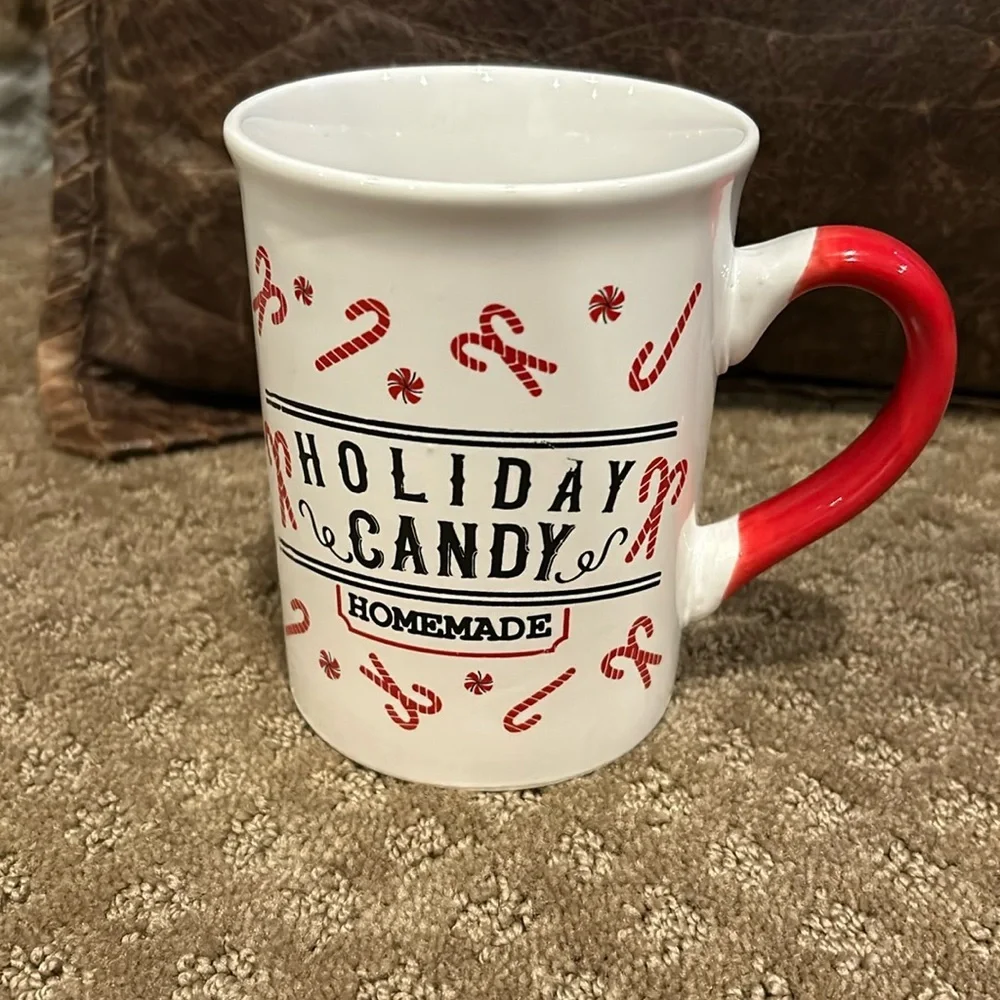 Festive Christmas Holiday Candy Homemade Holiday Mug New candy canes